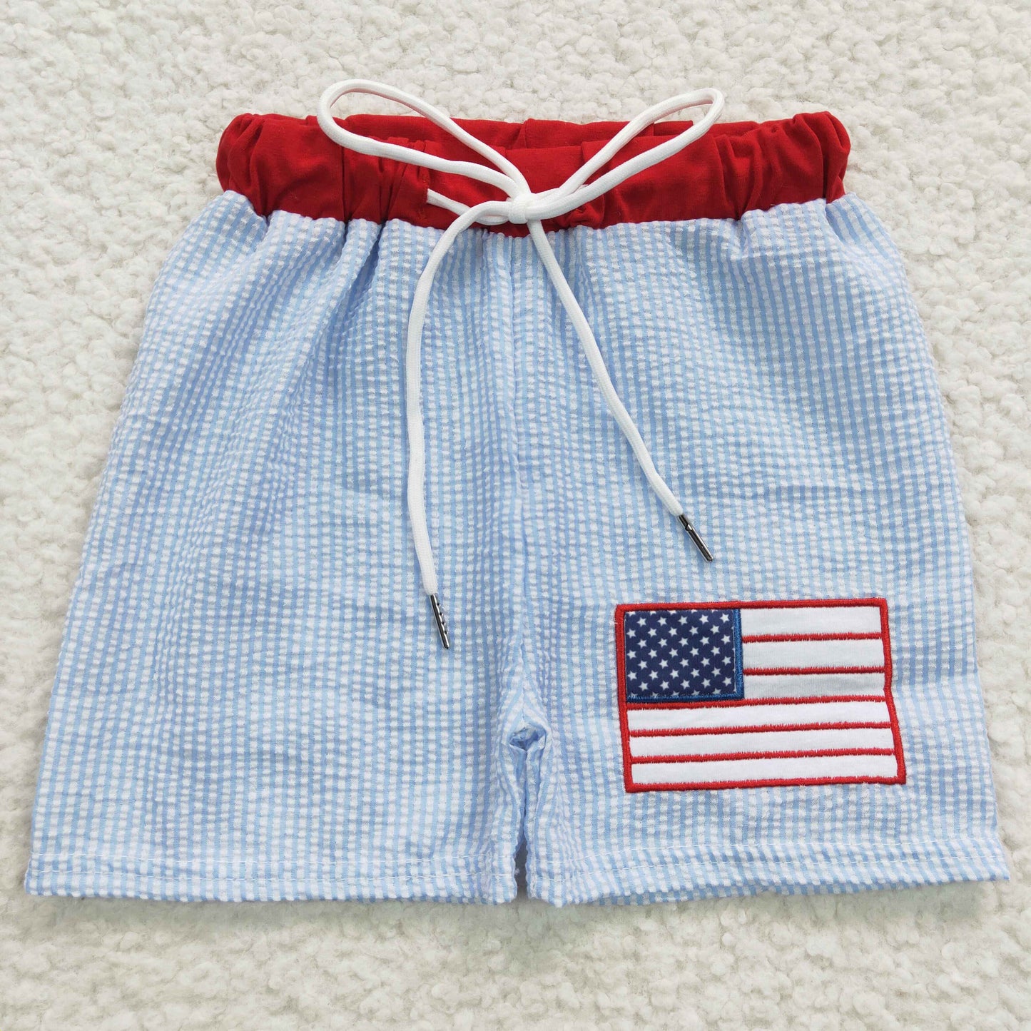 boys USA flag embroidery trunk shorts S0135