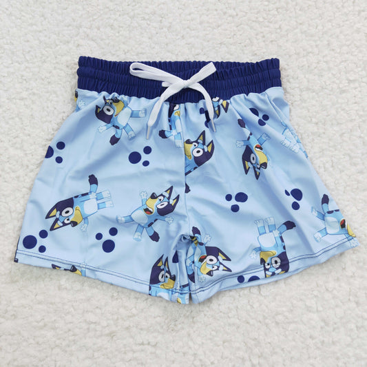 boys blue cartoon shorts S0137