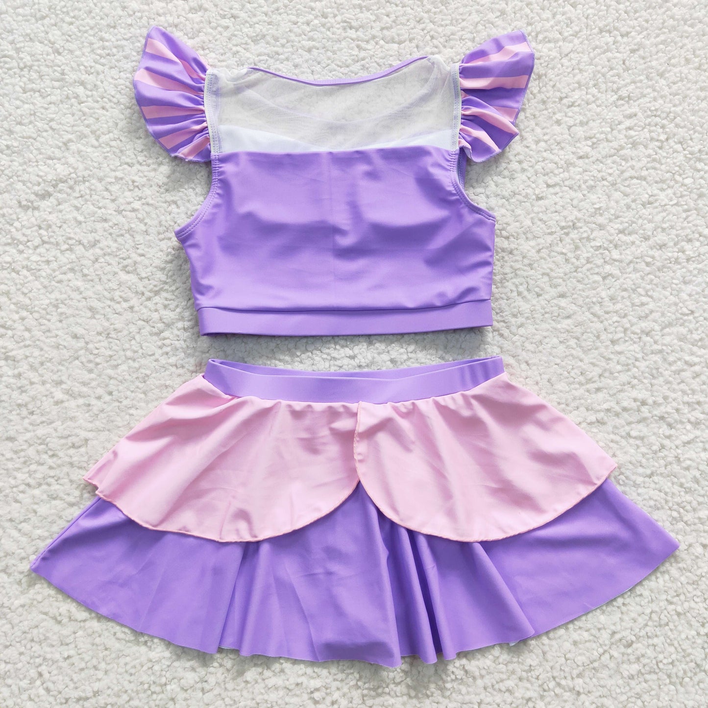 kids purple 2pcs sets swimwear S0145