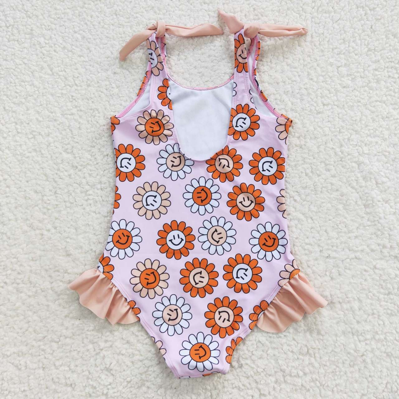 girls floral face print 1 pieces swimwear S0151