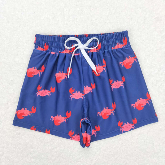 S0170 boys crab blue summer swimming trunks