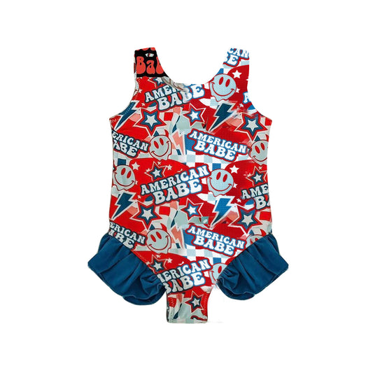 S0214 pre-order baby girl clothes american baby summer swimsuit