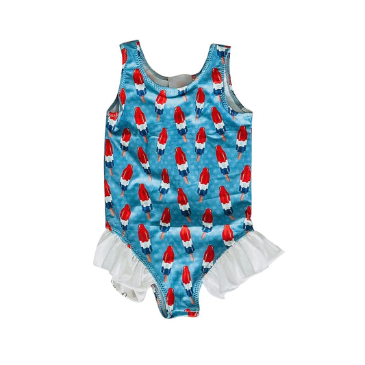 S0217 pre-order baby girl clothes ice cream 4th of July patriotic summer swimsuit