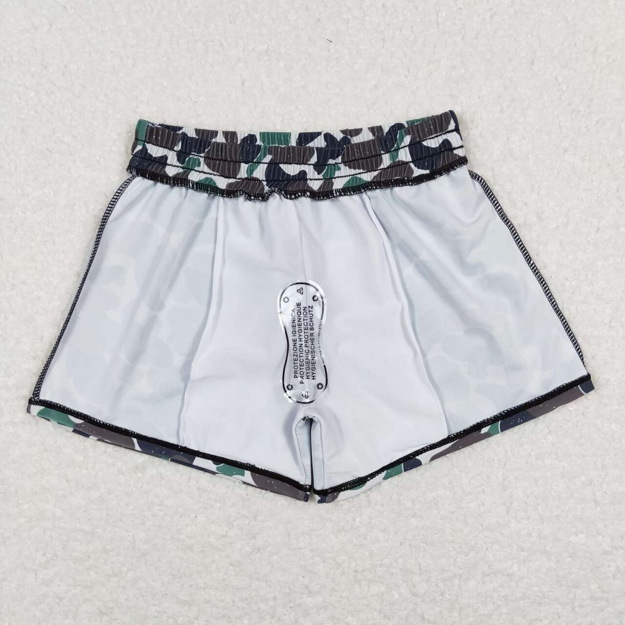 S0218  boys green camouflage summer swim shorts