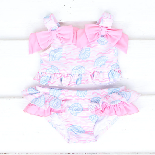 S0273 pre-order baby girl clothes shell girl summer swimsuit
