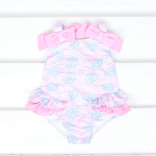 S0274 pre-order baby girl clothes shell girl summer swimsuit