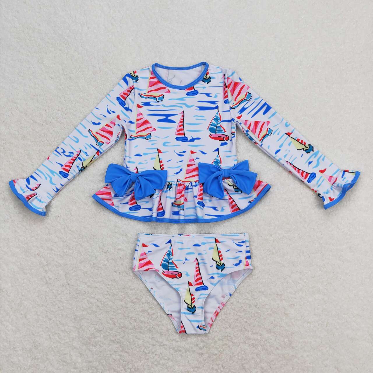 S0276 baby girl clothes sailboat girl summer swimsuit