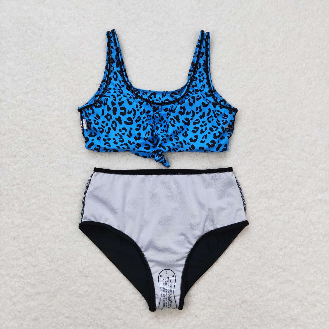 S0290 adult clothes Adult Mom blue leopard print Summer Swimsuit