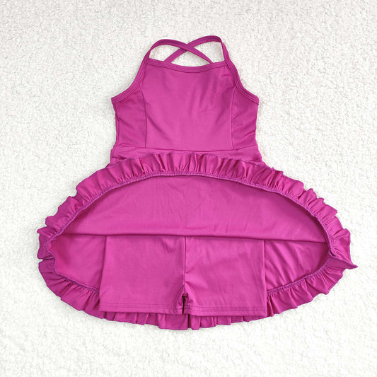 S0441 baby girls clothes wine summer athletic yoga wear