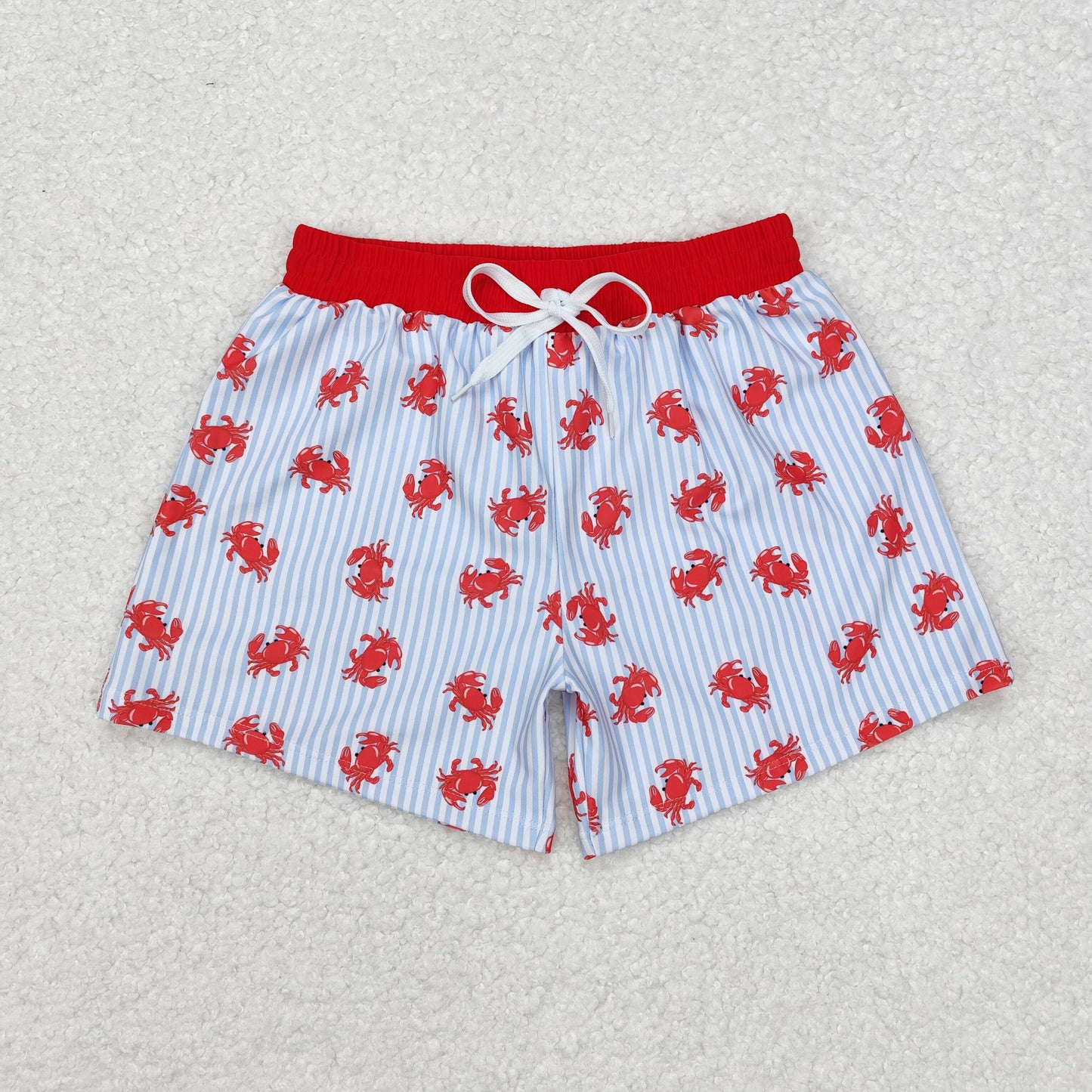 Sibling Baby Boys Summer Crab Fishes Trunks Swimsuits Swimwear