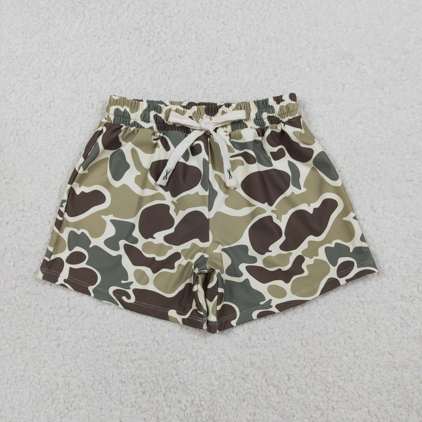 Sibling Baby Boys Western Camo Print Summer Trunks Swimsuits Swimwear