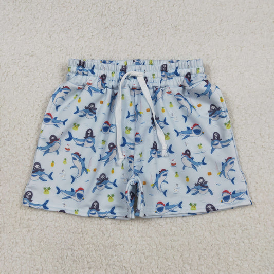 S0586 Baby Boys Sharks Sea World Swimming Trunks Shorts Bottom