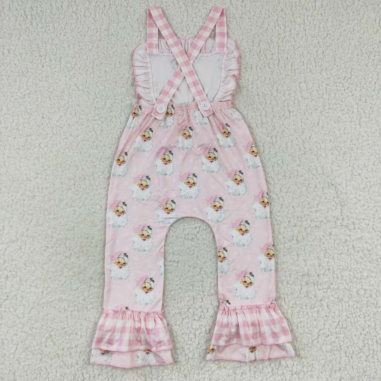 Santa Claus baby girls pink jumpsuits christmas rompers SR0101