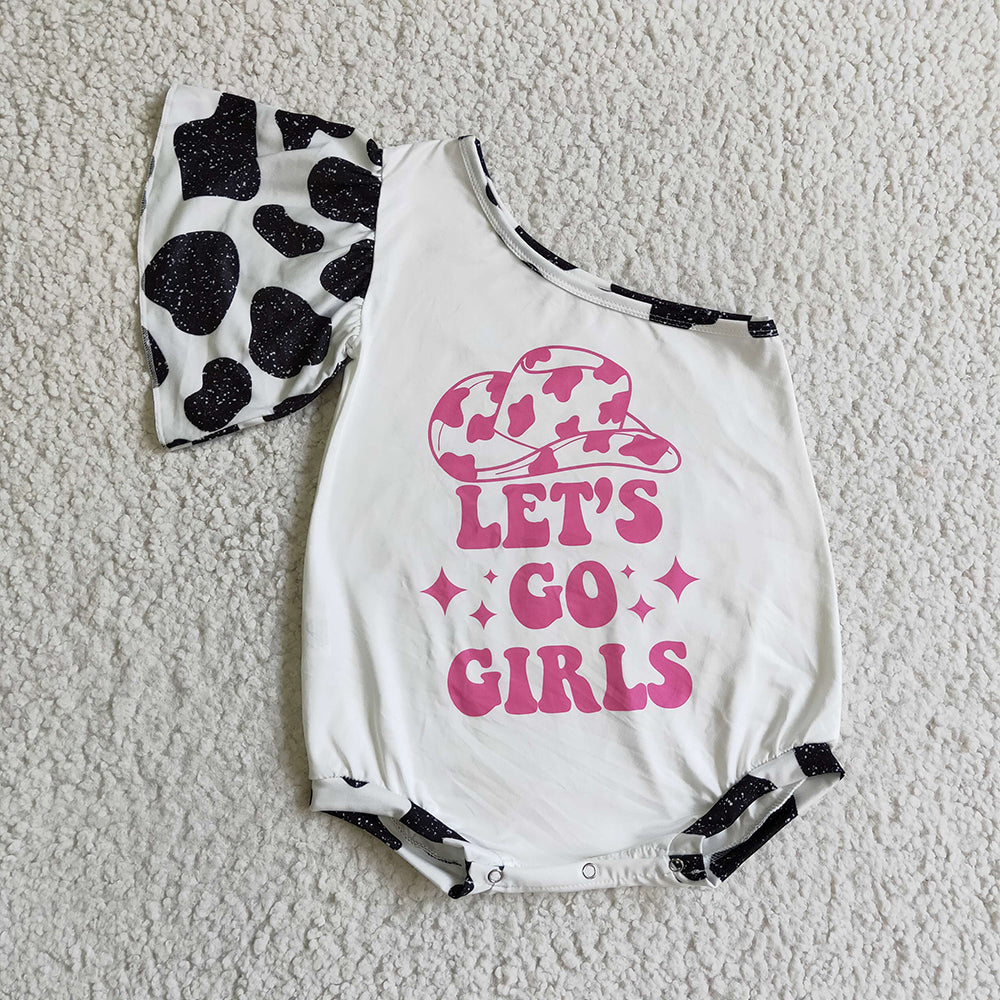 let's go girls baby girls single sleeve romper SR0102