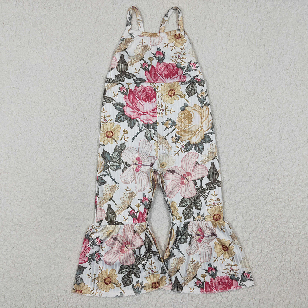 Sibling Baby Girls Western Summer Bell Bottoms Jumpsuits