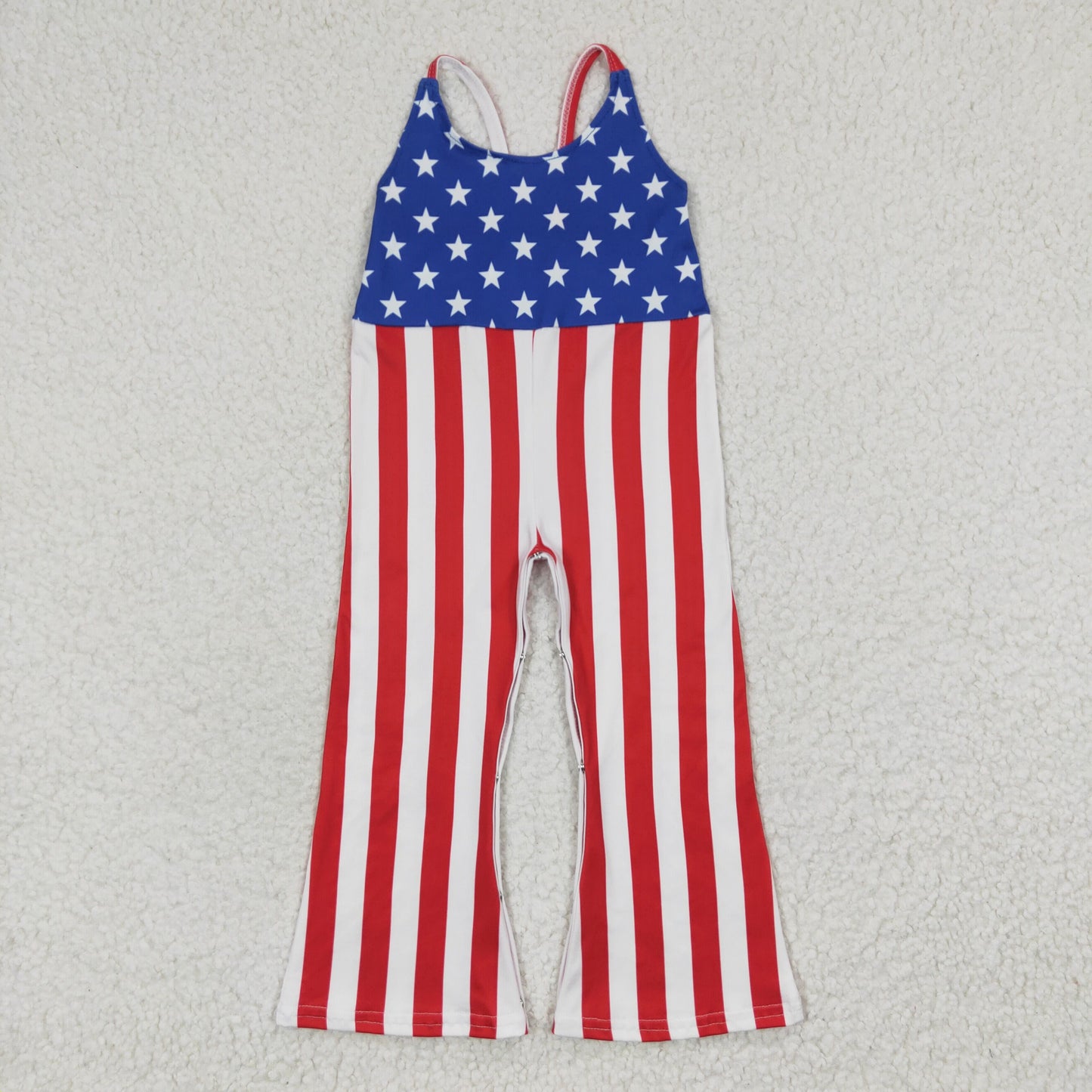 Sibling Baby Girls 4th Of July Summer Bell Bottoms Jumpsuits