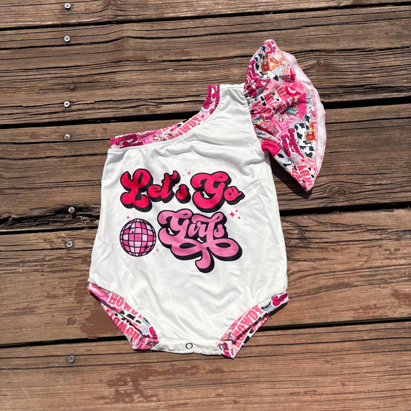 Sibling baby girls western flutter sleeve cowgirls rompers