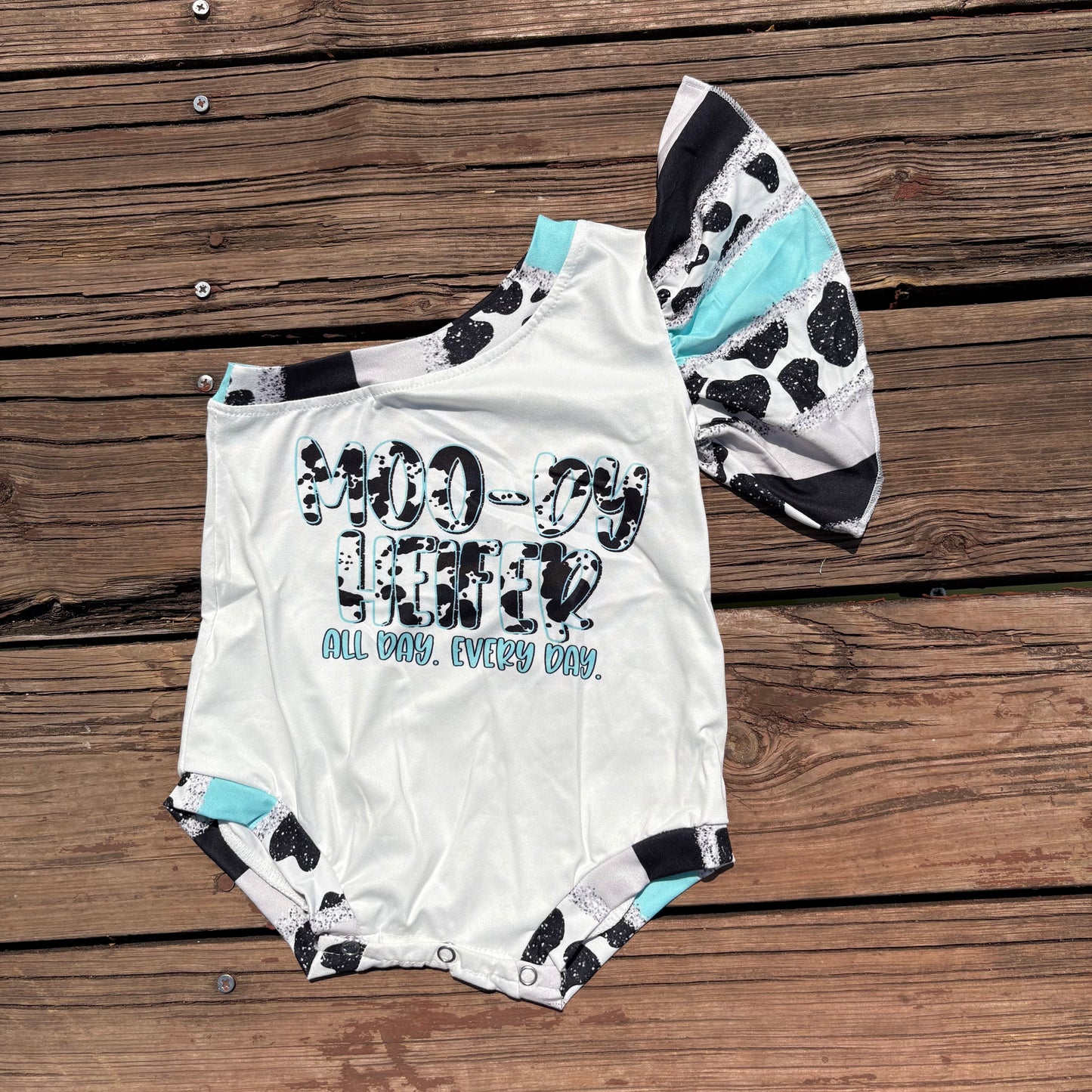 Sibling baby girls western flutter sleeve cowgirls rompers