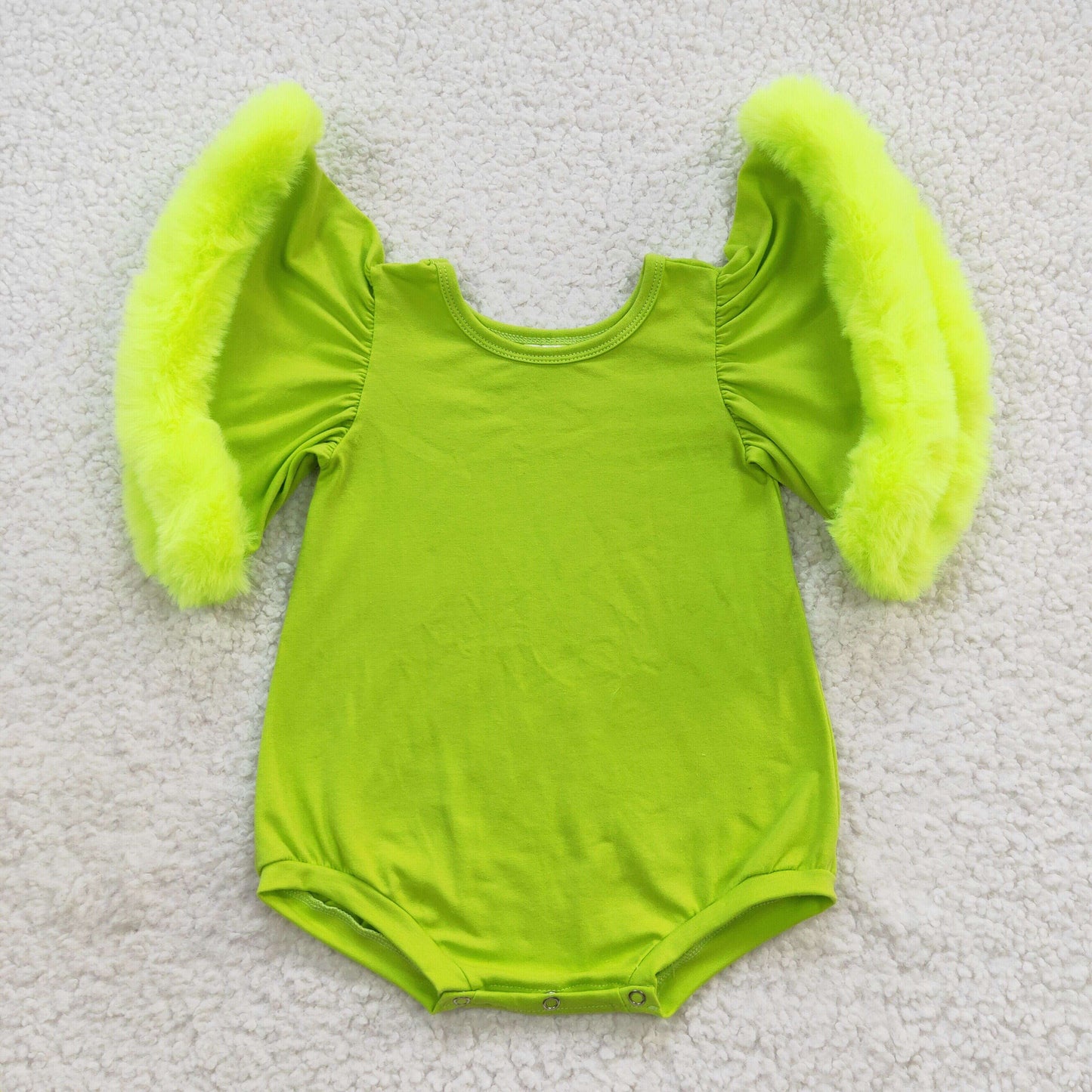 Toddler girl green flare christmas romper SR0413