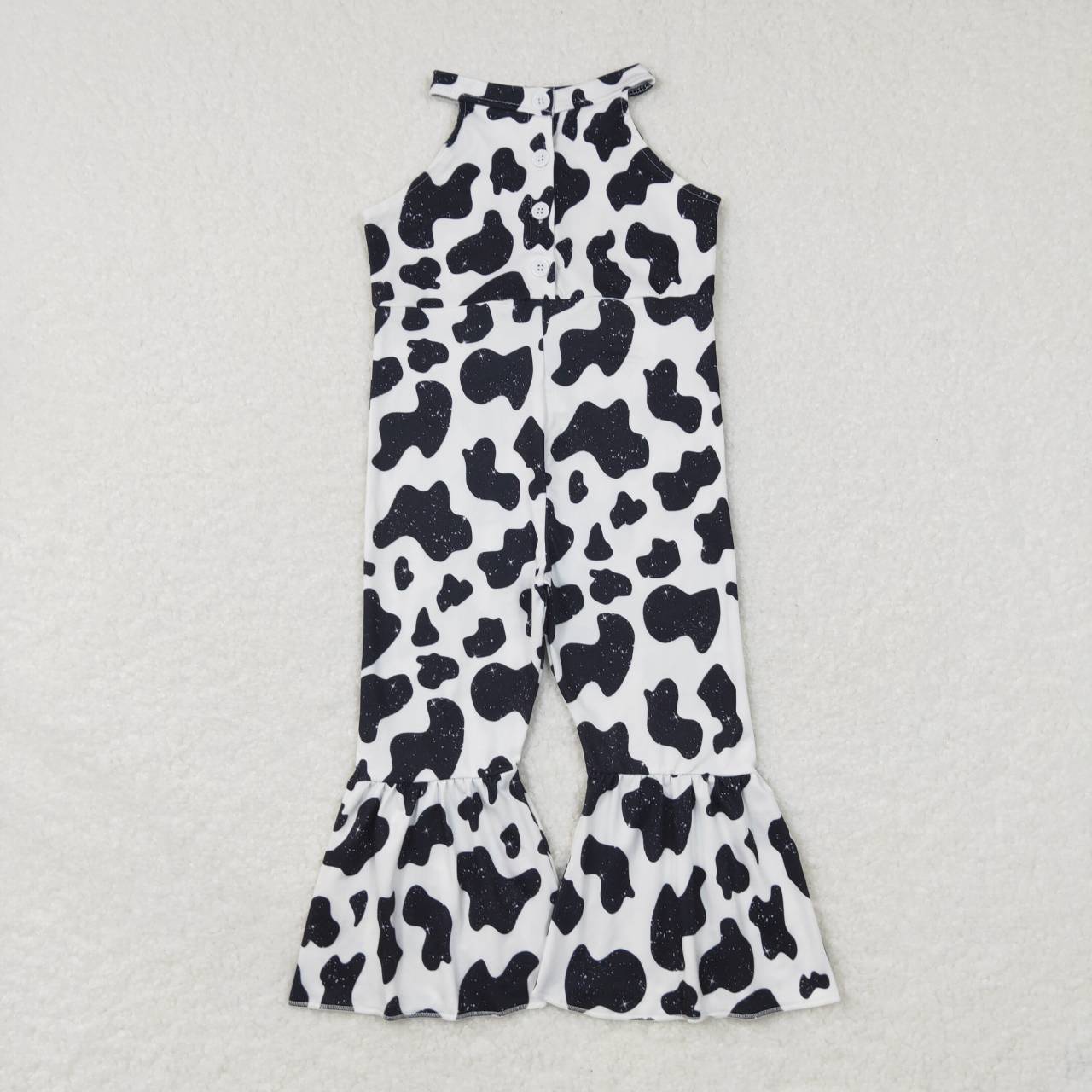 SR0444  girls cow print jumpsuit