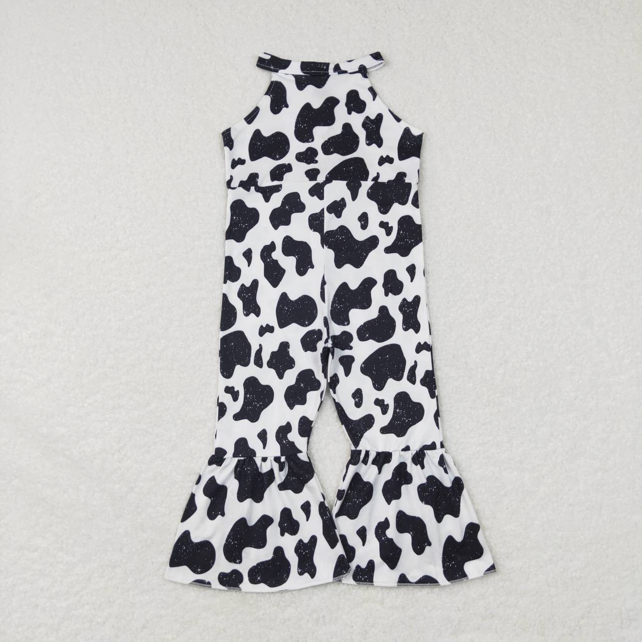 SR0444  girls cow print jumpsuit