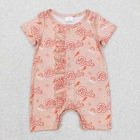 SR0525 baby girl babe short sleeve romper