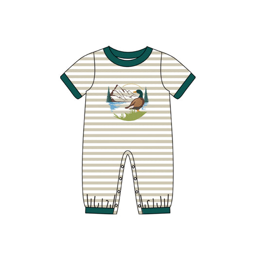 pre-order SR0553 baby boy wild duck short sleeve romper