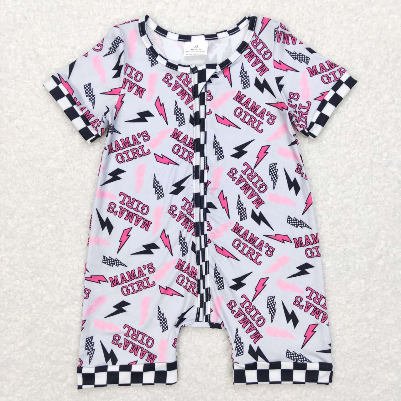 SR0562 baby girl mom girl short sleeve romper