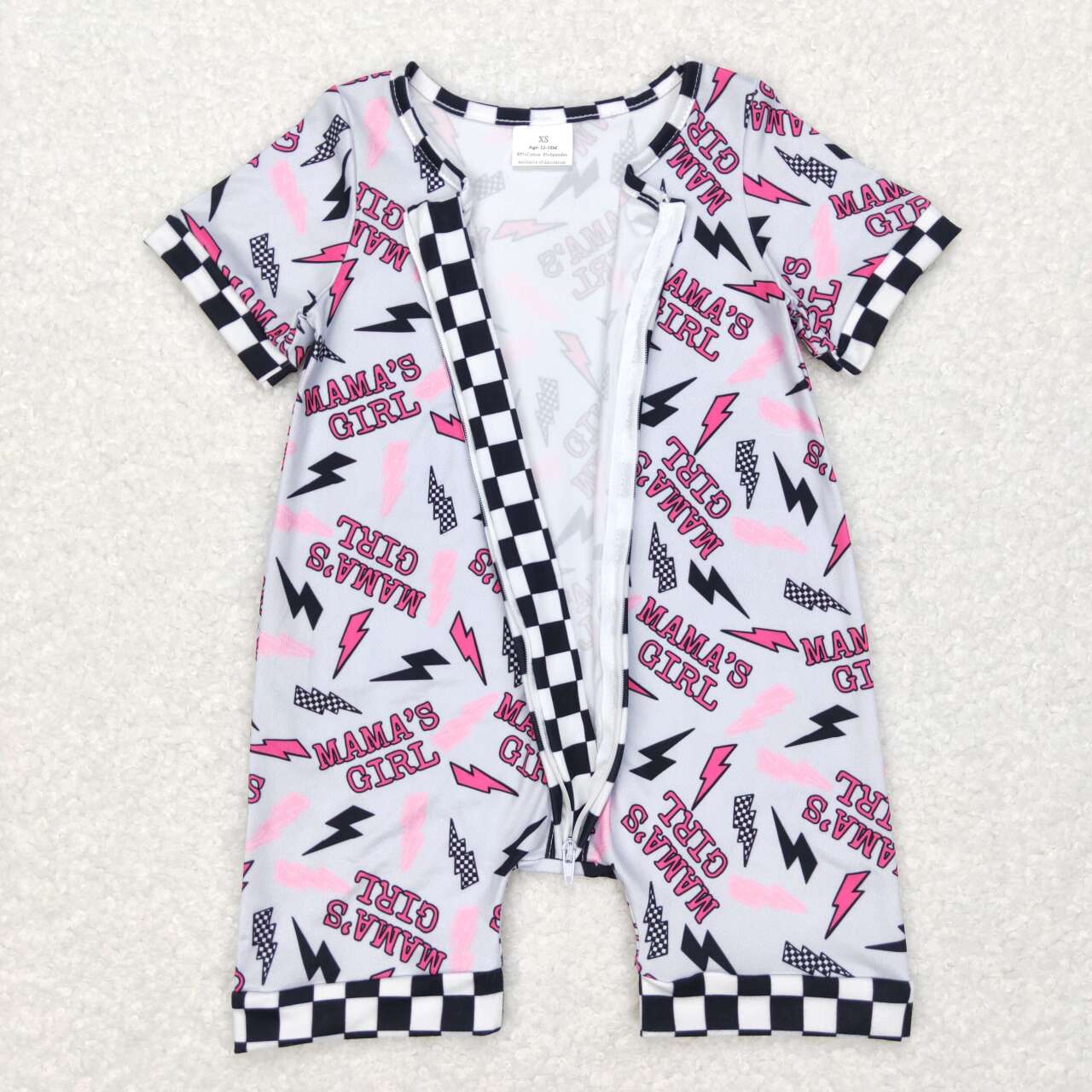 SR0562 baby girl mom girl short sleeve romper