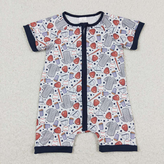 SR0581 baby clothes boy summer baseball romper