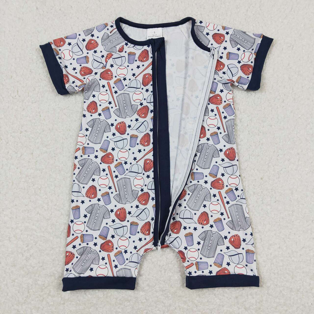 SR0581 baby clothes boy summer baseball romper