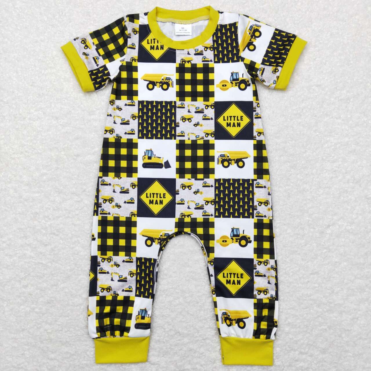 SR0609 baby boy clothes little boy tractor romper