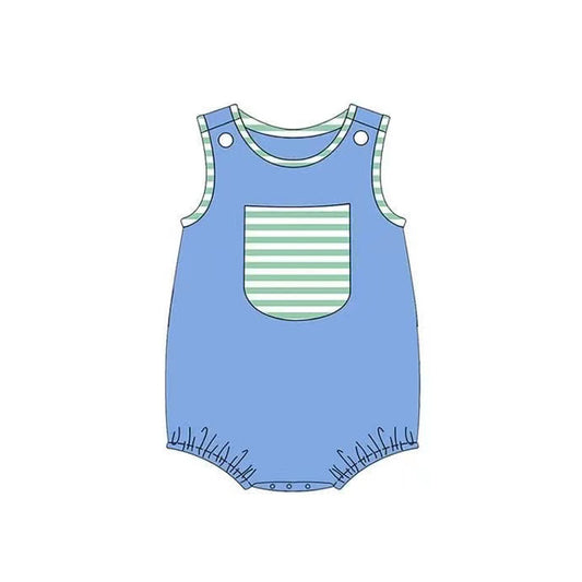 pre-order SR0641 baby boy stripe short sleeve romper