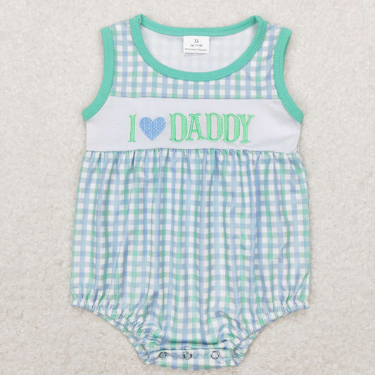 SR0714 baby boy I Love daddy short sleeve romper