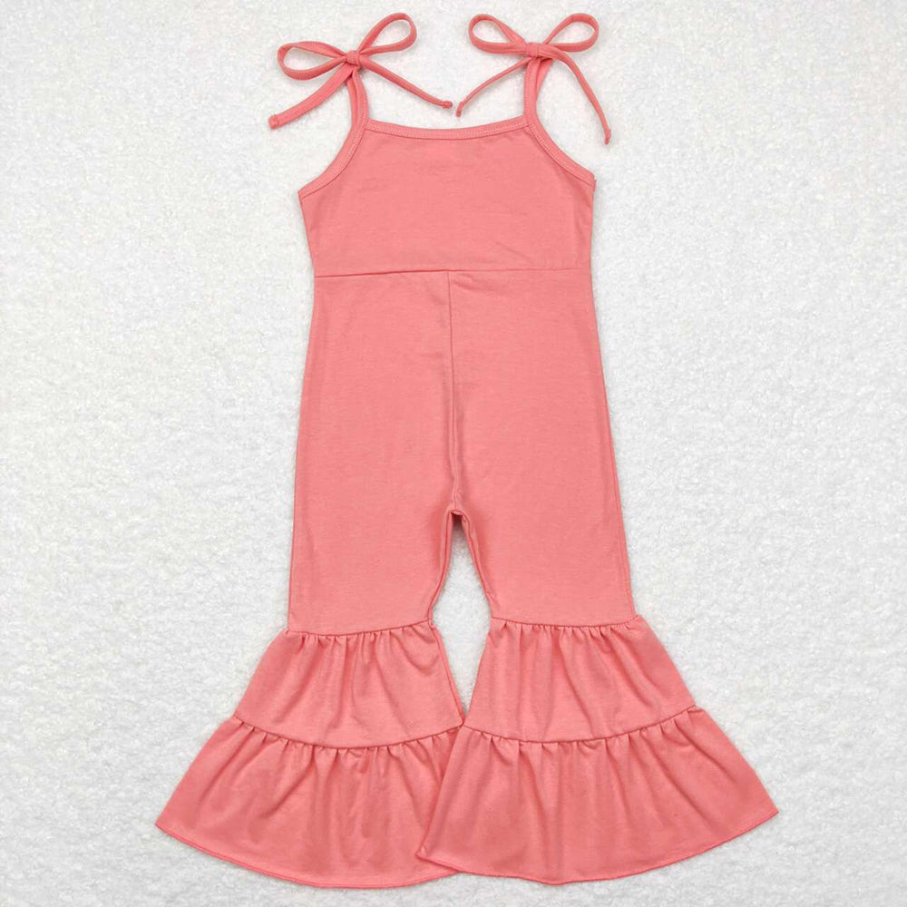 girls coral cotton jumpsuit SR0715