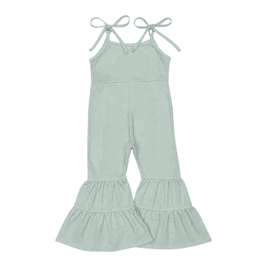 SR0716 pre-order kids clothes girls  green summer jumpsuit