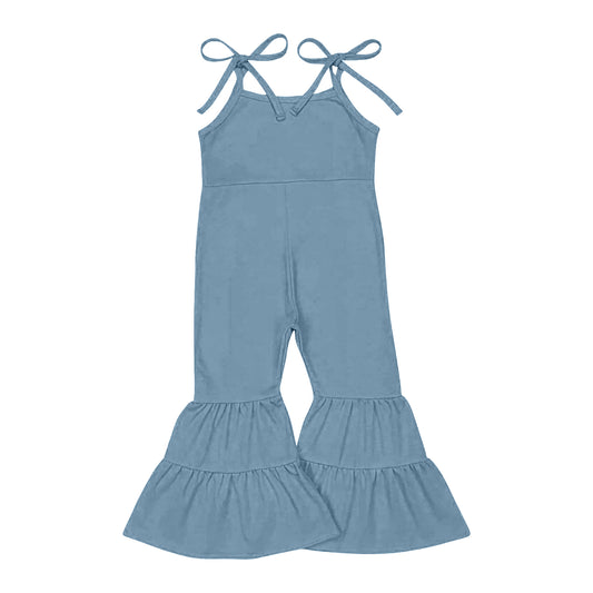 SR0717 pre-order kids clothes girls blue summer jumpsuit