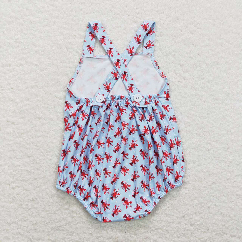 SR0746 baby boy crayfish short sleeve romper
