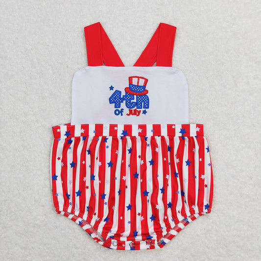 SR0810 baby clothes 4th of July patriotic romper
