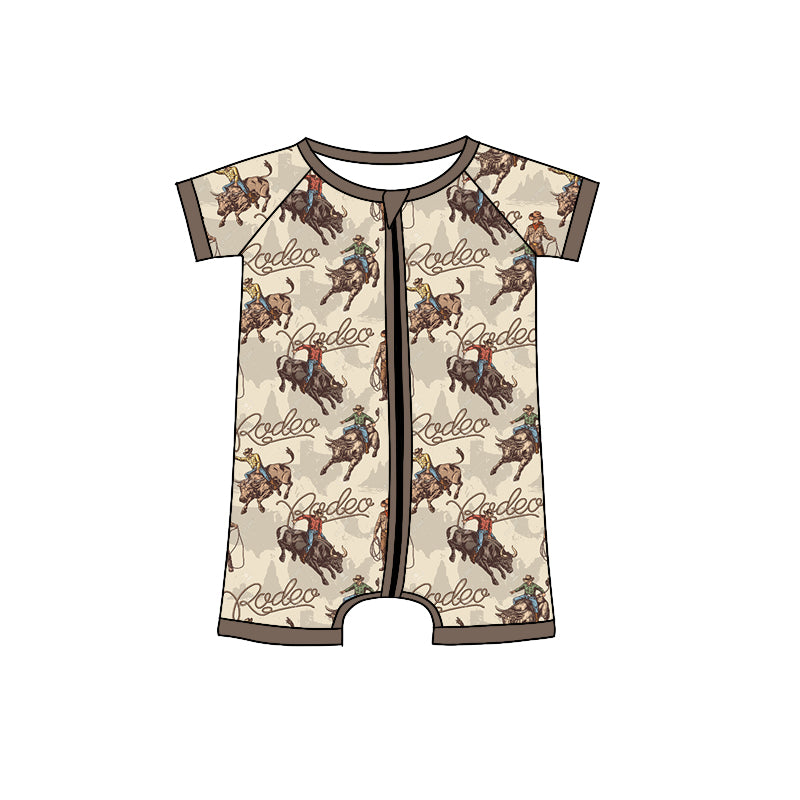 SR0856 pre-order baby boy clothes cowboy boy summer romper