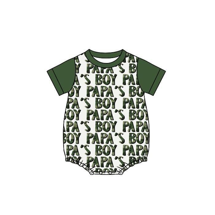 SR0876 pre-order baby boy clothes papa’s boy boy summer romper