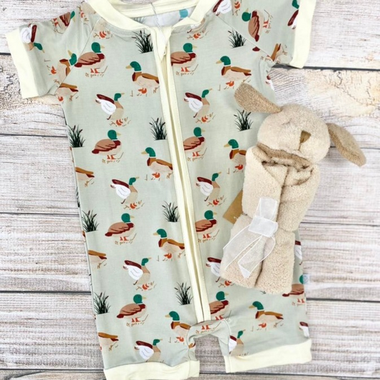 SR0877 pre-order baby clothes mallard girl summer romper