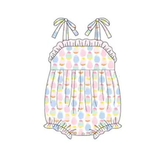 SR0900 pre-order baby girl clothes easter eggs girl easter summer romper