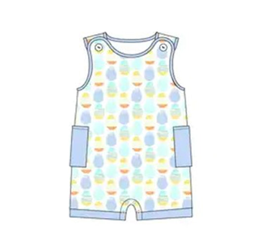 SR0901 pre-order baby boy clothes easter eggs boy easter summer romper