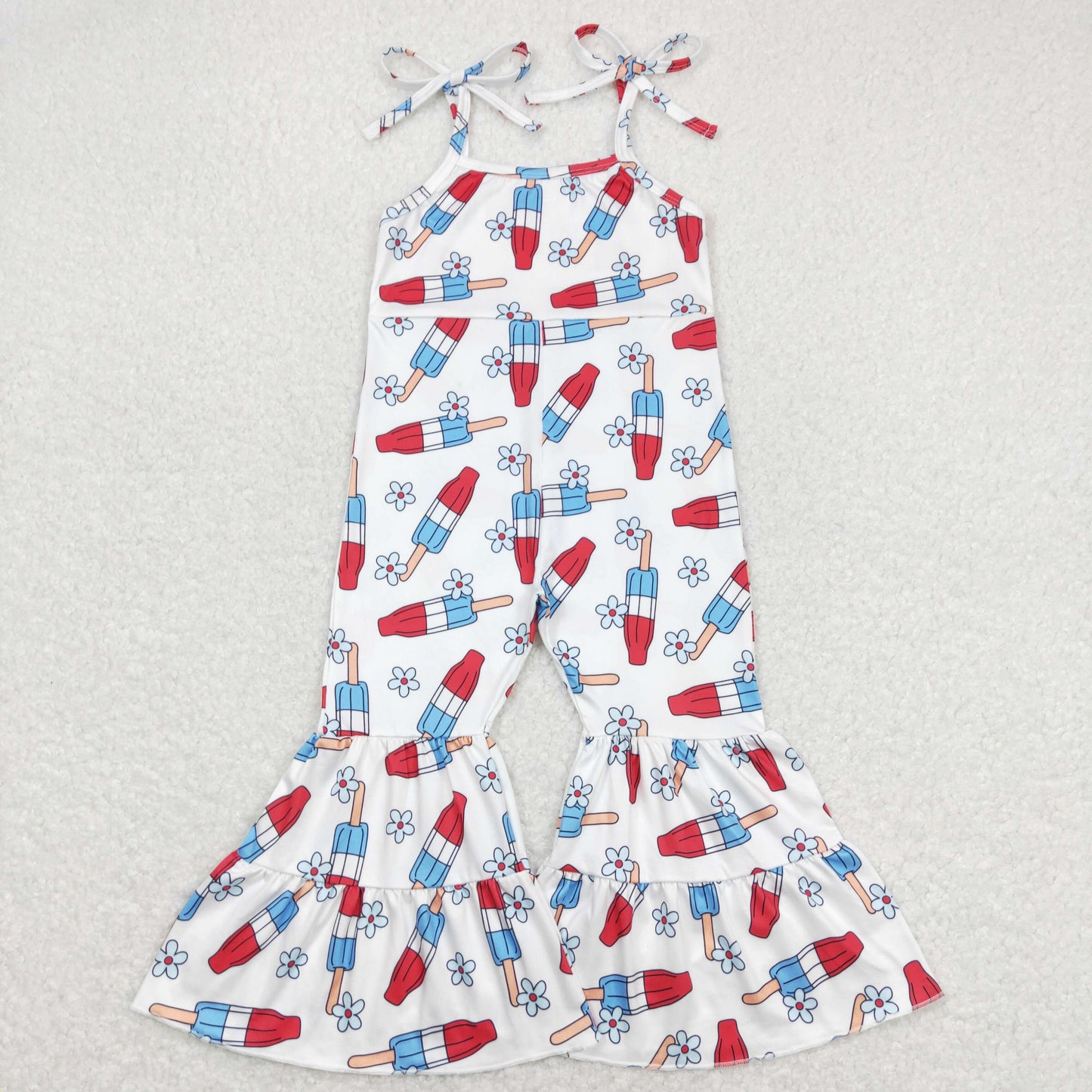 Sibling Baby Girls 4th Of July Summer Bell Bottoms Jumpsuits