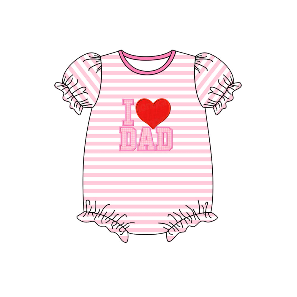 SR0908 pre-order baby girl clothes I love dad girl summer romper