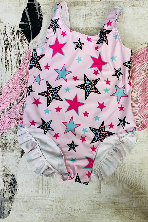 SR0912 pre-order baby girl clothes star tassel girl summer romper