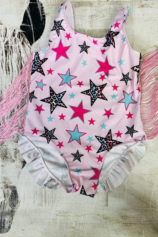 SR0912 pre-order baby girl clothes star tassel girl summer romper