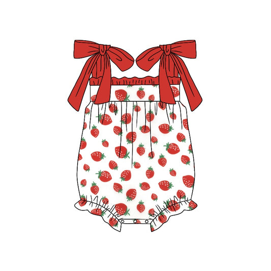 SR0916 pre-order baby girl clothes strawberry girl summer romper