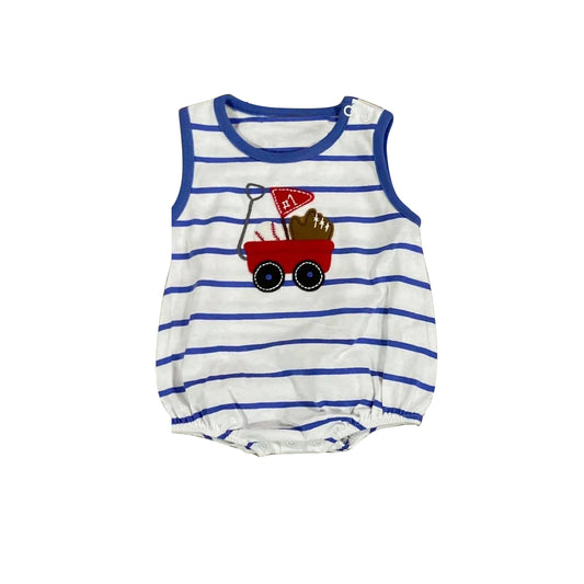 SR0935 pre-order baby boy clothes baseball boy summer romper